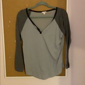Gap medium blue/gray baseball long sleeve